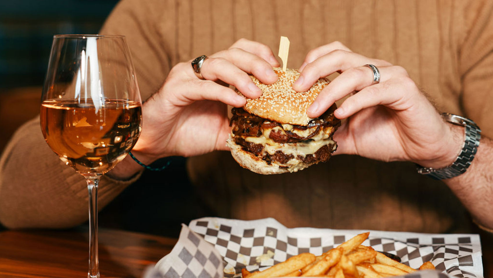Wine & a burger at The Good Sport Charlottesville