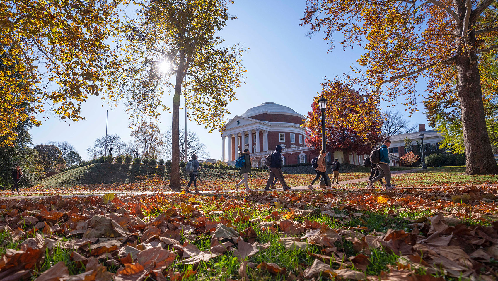 UVA central grounds aerial view