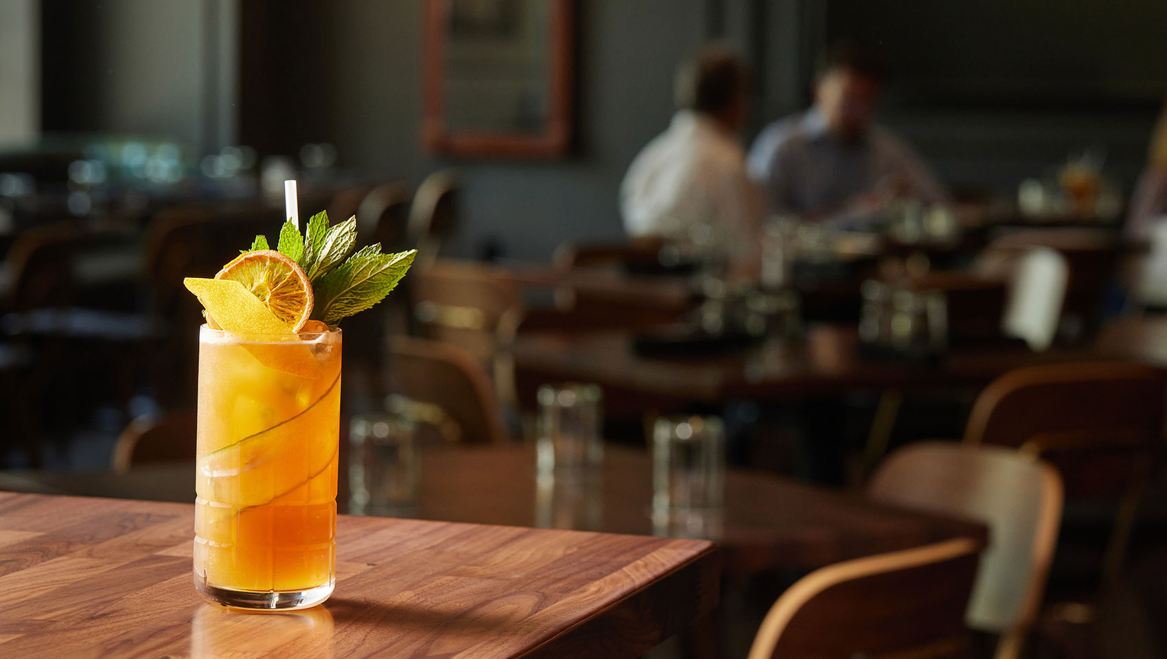 Image of elevated bar food and drinks at The Good Sport in The Forum Hotel