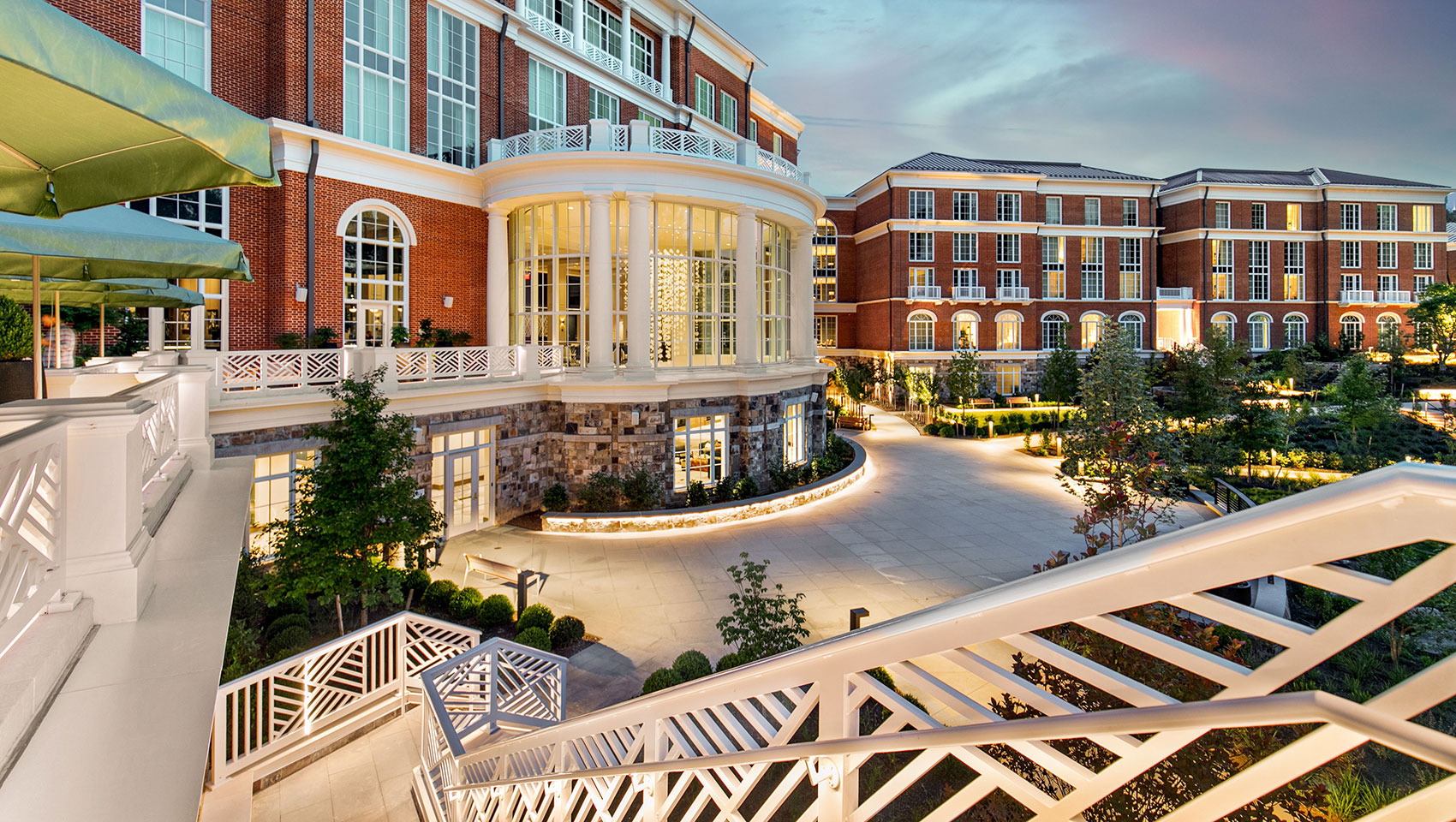 The exterior of the forum hotel