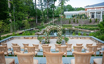 wedding set up at The Forum Ampitheater