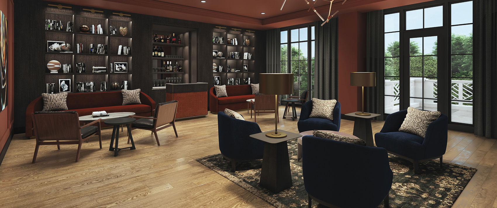 kimpton forum hotel library