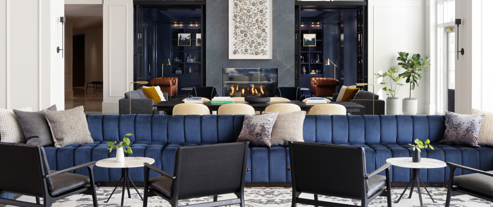 Forum lobby with couches and chairs  